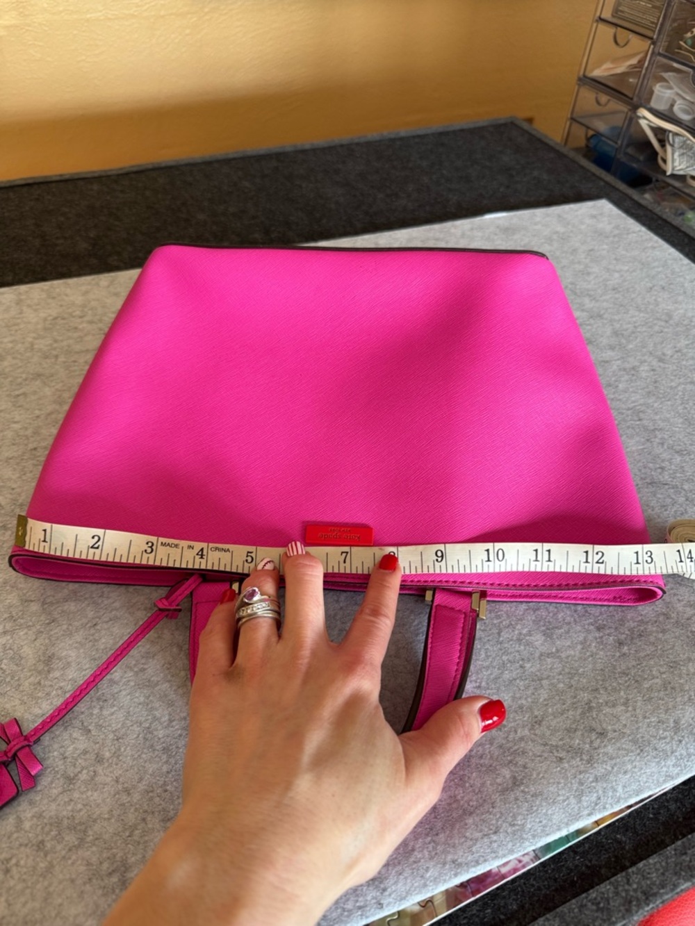 Kate Spade Hot Pink Leather Tote - Picture 14 of 16